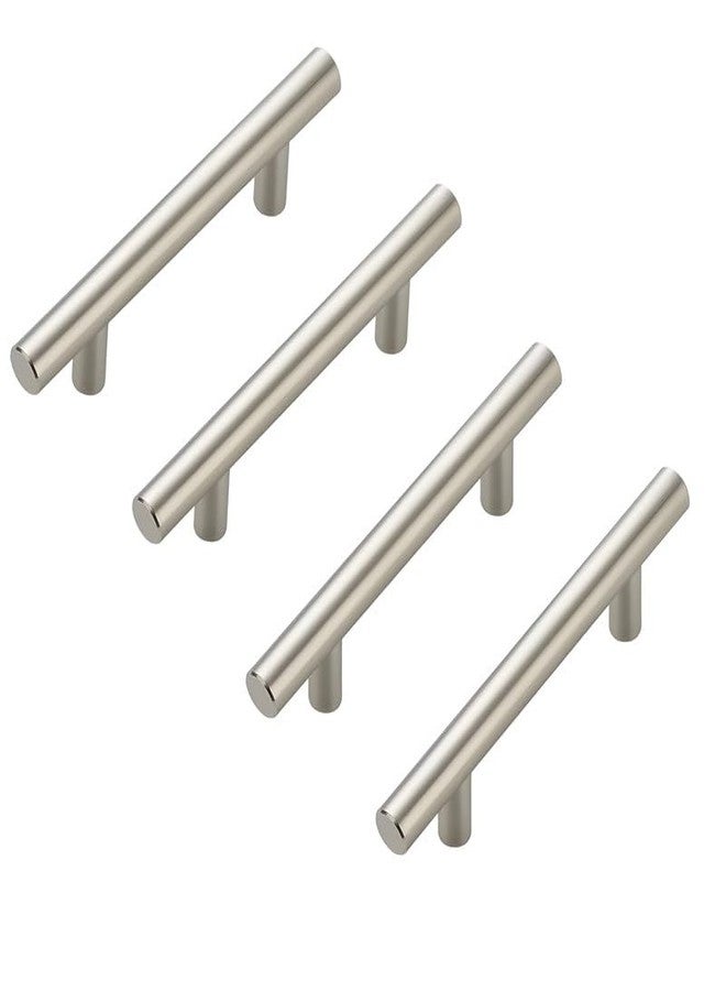 ELITONE Stainless Steel 'Round H' Type Cabinet Handle Pull for Kitchen and Wooden Furniture Doors/Drawers/Cupboard|Pack of 4,Brushed Nickel | 4 Inch - Image 1